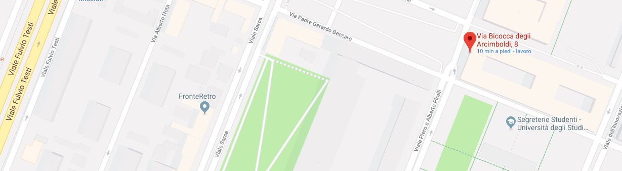 Mappa delle strade circostanti al dipartimento