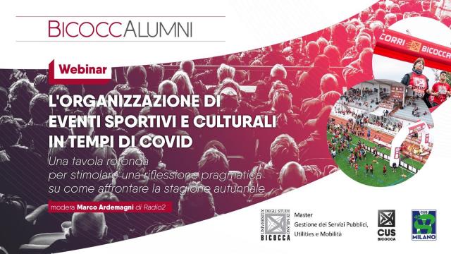 Organizzazione di eventi sportivi e culturali in tempi di Covid